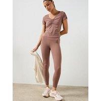 Sweaty Betty Ultimate Studio 7/8 Ruched Leggings - Brown