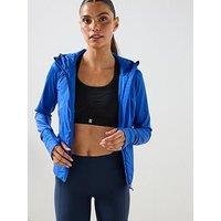 Sweaty Betty Womens Hooded Full Zip Reflective Water Resistant Running Jacket - Blue