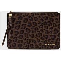 Katie Loxton Tassel Charm Leopard Pouch - Brown