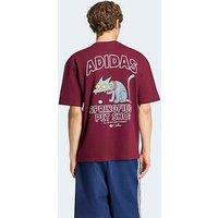 Adidas Originals Mens 'The Simpsons' Graphic T-Shirt - Burgundy
