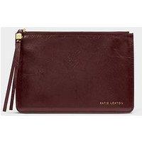 Katie Loxton Tassel Charm Patent Crackle Pouch - Red