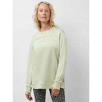 Sweaty Betty Womens Training After Class Seam Detail Longline Sweatshirt - Green