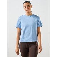 Sweaty Betty Womens Elevated Cotton Boxy T-Shirt - Blue