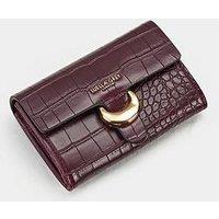 Luella Grey Letitia Medium Purse In Black Cherry Croc