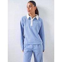 Sweaty Betty Womens Training Revive Rugby Sweatshirt - Blue