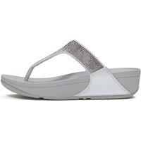 Fitflop Womens Lulu Ombre Crystal Toe-Post Sandals - Silver
