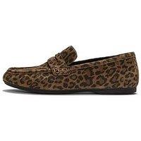 Fitflop Delicato Suede Leopard Loafers