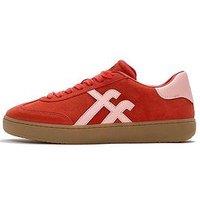Fitflop Womens Suede T-Toe Supportive Trainers - Red
