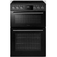 Midea Mfo24Eme4R118-Bk 60Cm Double Oven Freestanding Cooker With Ceramic Hob - Black