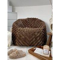 Rucomfy Ribbed Faux Fur Beanbag Chair