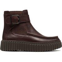 Clarks Dark Brown Leather Torhill Buckle Boot