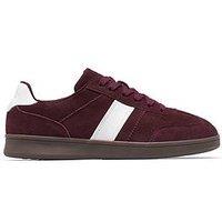 Clarks Seco Speed Suede Trainer - Burgundy