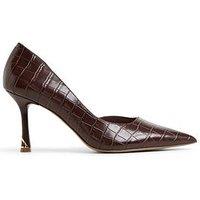 Aldo Livianna Pointed Toe Stiletto Heel Court Shoes - Brown