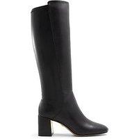 Aldo Sevorebaen Leather Knee-High Block Heel Boots - Black
