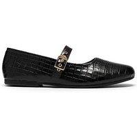 Clarks Livia Black Croc Mary Jane