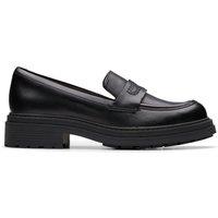 Clarks Wide Fit Orinoco3 Edge Black Leather Loafer