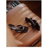 Aldo Zenna Cross Over Mule Heels - Brown