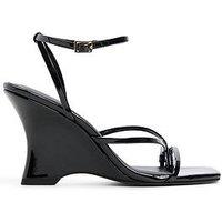 Aldo Lexina Sculpted Wedge Heel Sandals - Black