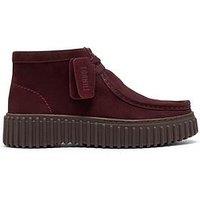 Clarks Suede Torhill Moss Boot - Burgundy