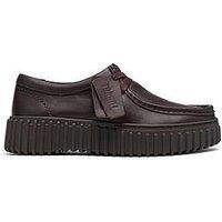 Clarks Leather Torhill Bee Shoe - Dark Brown