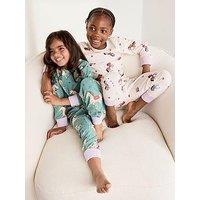 Chelsea Peers Unisex Kids 2 Pack Horse Stripe/Carousel Horse Print Long Pyjama Set