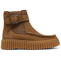 Clarks Walnut Torhill Buckle Boot - Brown