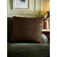 Appletree Harlan Velvet Filled Cushion Ls In Chocolate
