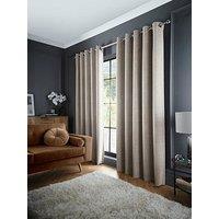 Curtina Velvet Chenille Plain Dyed Woven Dimout Eyelet Curtains