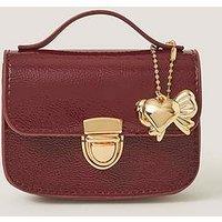 Monsoon Girls Mini Patent Satchel Bag - Red