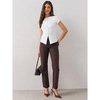 The Very Collection High Waist Straight Leg Jeans - Chocolate
