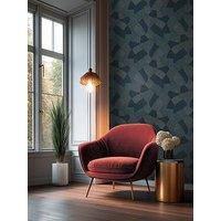 As Creation Cuba Geo Blue Non Woven Wallpaper