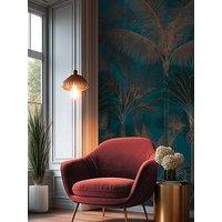 As Creation Cuba Panel Palms Blue Mural