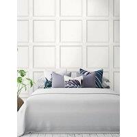 Holden Decor Modern Wood Panel Dove White Wallpaper