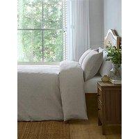 Dreams & Drapes Ditsy Leaf Jacquard Duvet Cover Set In Natural