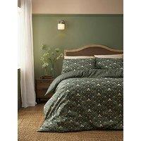Dreams & Drapes Heritage Floral Duvet Cover Set In Green
