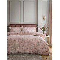 Soiree Metallic Leaf Duvet Cover Set In Pink