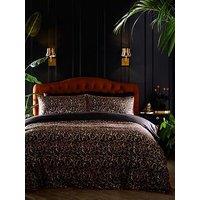 Laurence Llewelyn-Bowen Roxy Leopard Print Duvet Cover Set In Black