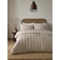 Serene Crinkle Wave Duvet Cover Set In Natural