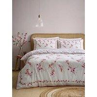 Appletree Blossom Flower Duvet Cover Set In Berry