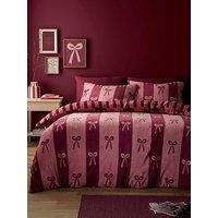 Fusion Bows Duvet Cover Set In Berry