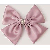 Monsoon Girls Layer Satin Bow Hair Clip - Pale Pink