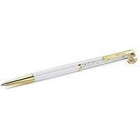 Swarovski Crystalline Ballpoint Pen, Horse Shoe, White, White Lacquered, Gold-Tone Plated