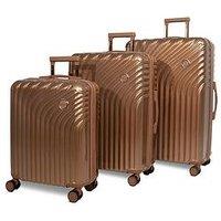 Rock Luggage Vesta Bronze 3Pc Set Suitcases
