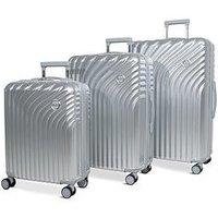Rock Luggage Vesta Silver 3Pc Set Suitcases