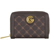 Gabriella G Designer Gabriella Gucci Womens Chiara Monogram Zip-Around Small Wallet - Brown