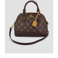 Gabriella G Designer Gabriella Gucci Jackie Brown Zip Handle Bag