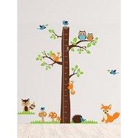 Walplus Fox Tree Height Measure Wall Sticker For Kids Nursery Bedroom Growth Chart Decor
