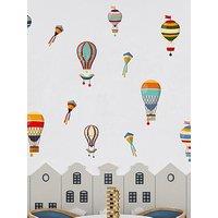 Walplus Colourful Hot Air Balloons Wall Stickers For Baby Nursery Kids Room Decor