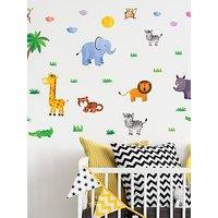 Walplus Jungle Animals Wall Stickers For Kids Nursery Bedroom Safari Animal Decor