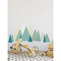 Walplus Scandinavian Green Mountains Wall Stickers For Kids Bedroom Nursery Wall Decor